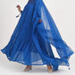 Women Blue Color Hand Embroidered printed Cotton Silk Dupatta 