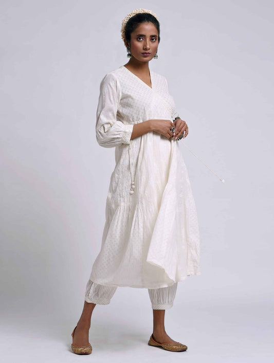 Meera - Angarkha Frill Kurta Pant Set