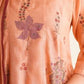 Gudhal Peach Cotton Silk Block Print Kurta, Pants & Dupatta