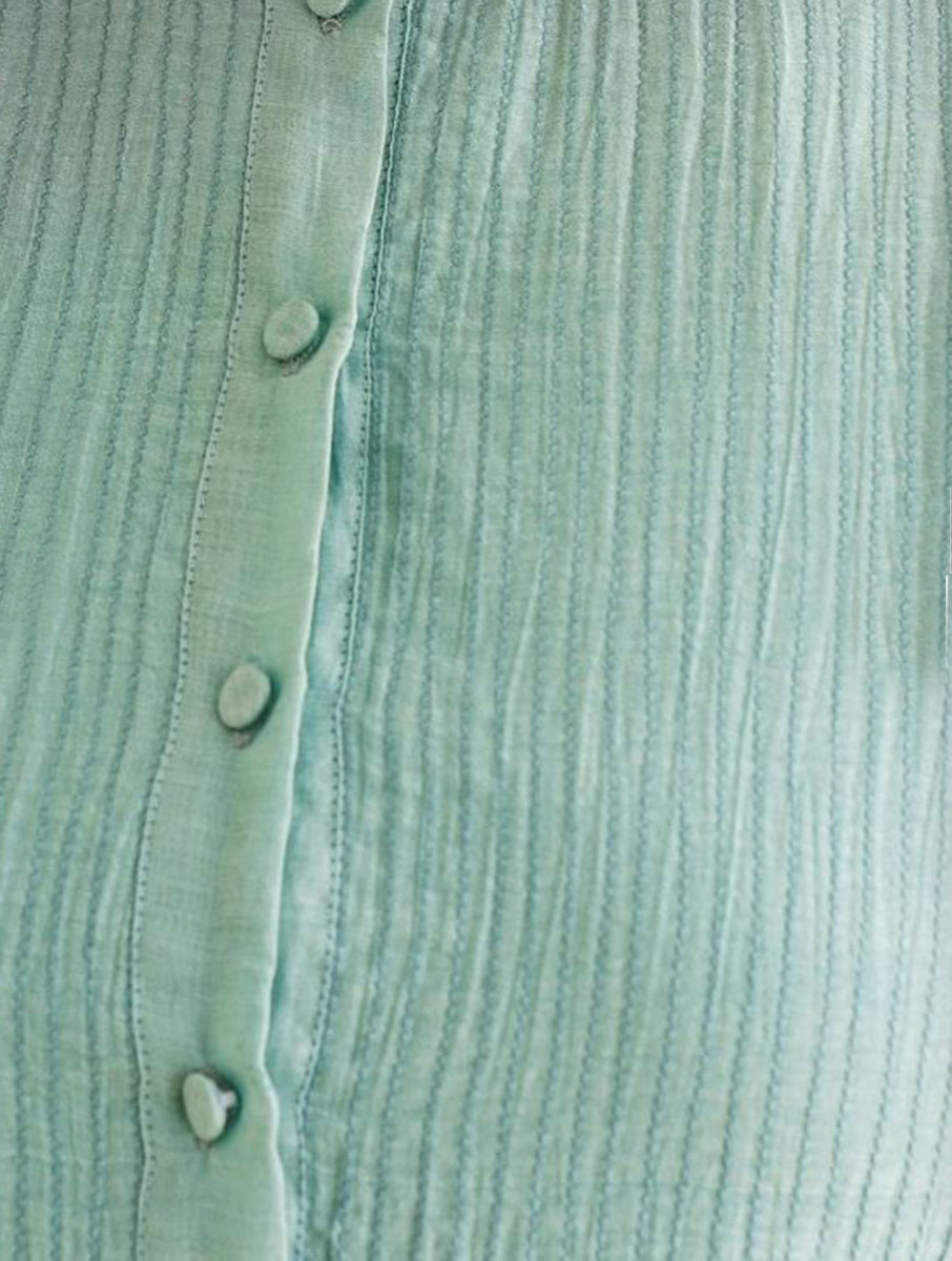 Gudhal Blue Cotton Silk Block Print Kurta, Pants & Dupatta
