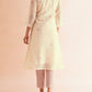 Gudhal White Cotton Silk Block Print Kurta, Pants & Dupatta