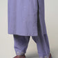 Women  Gota Hand Embroidered  Purple Cotton Salwar for festive Occasions