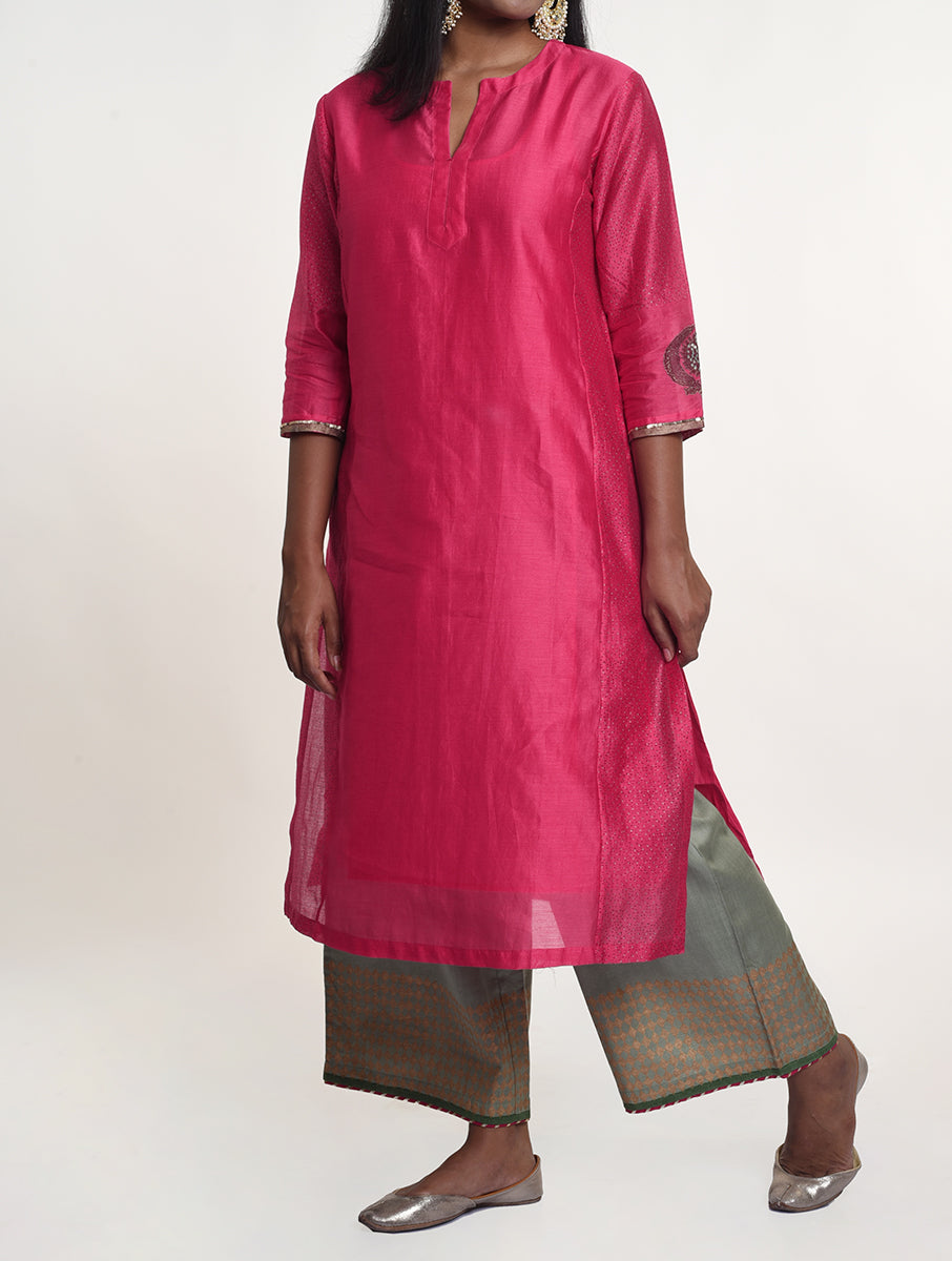 Hushn Pink Kurta