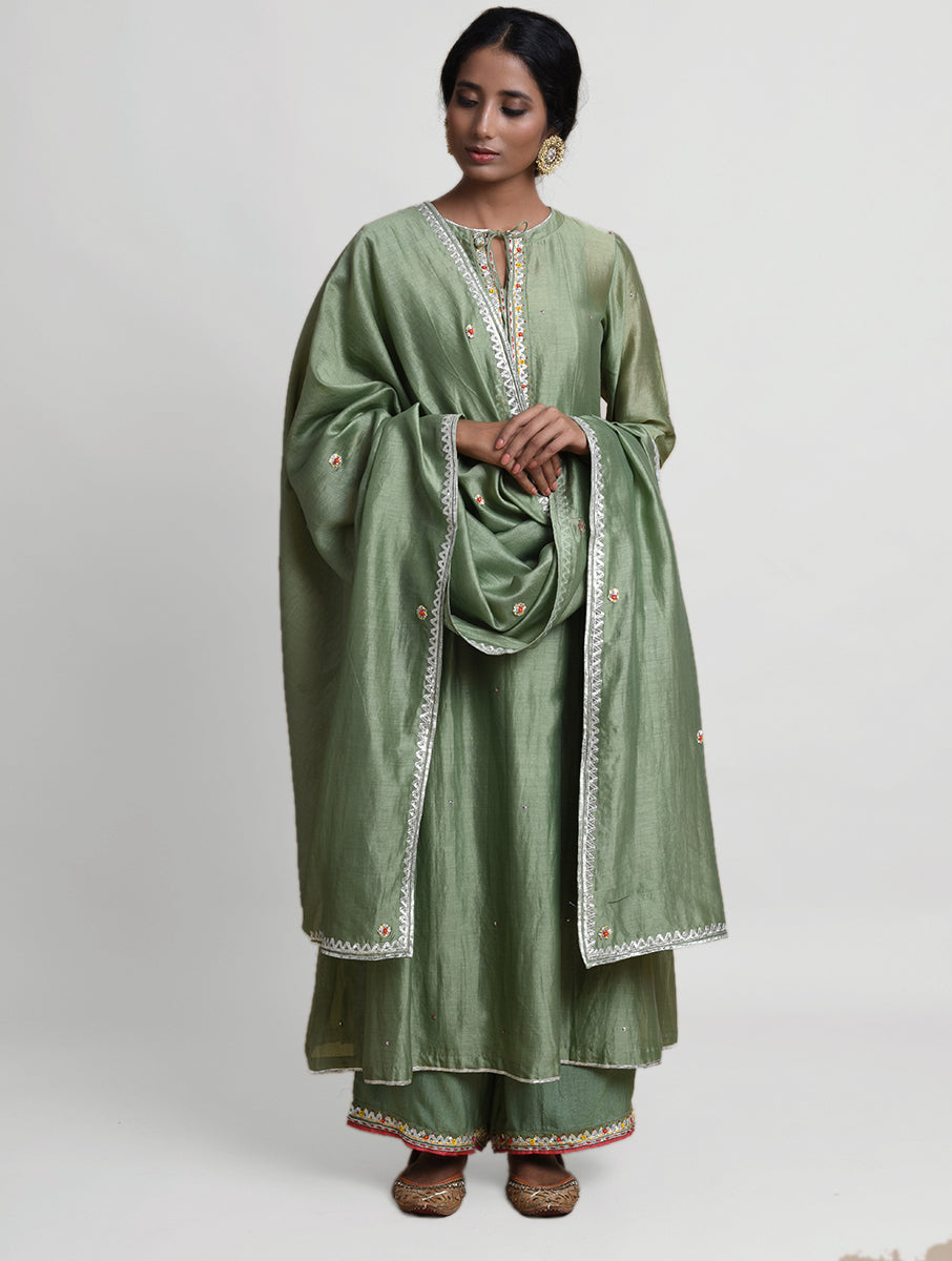 Saanjh Green Dupatta