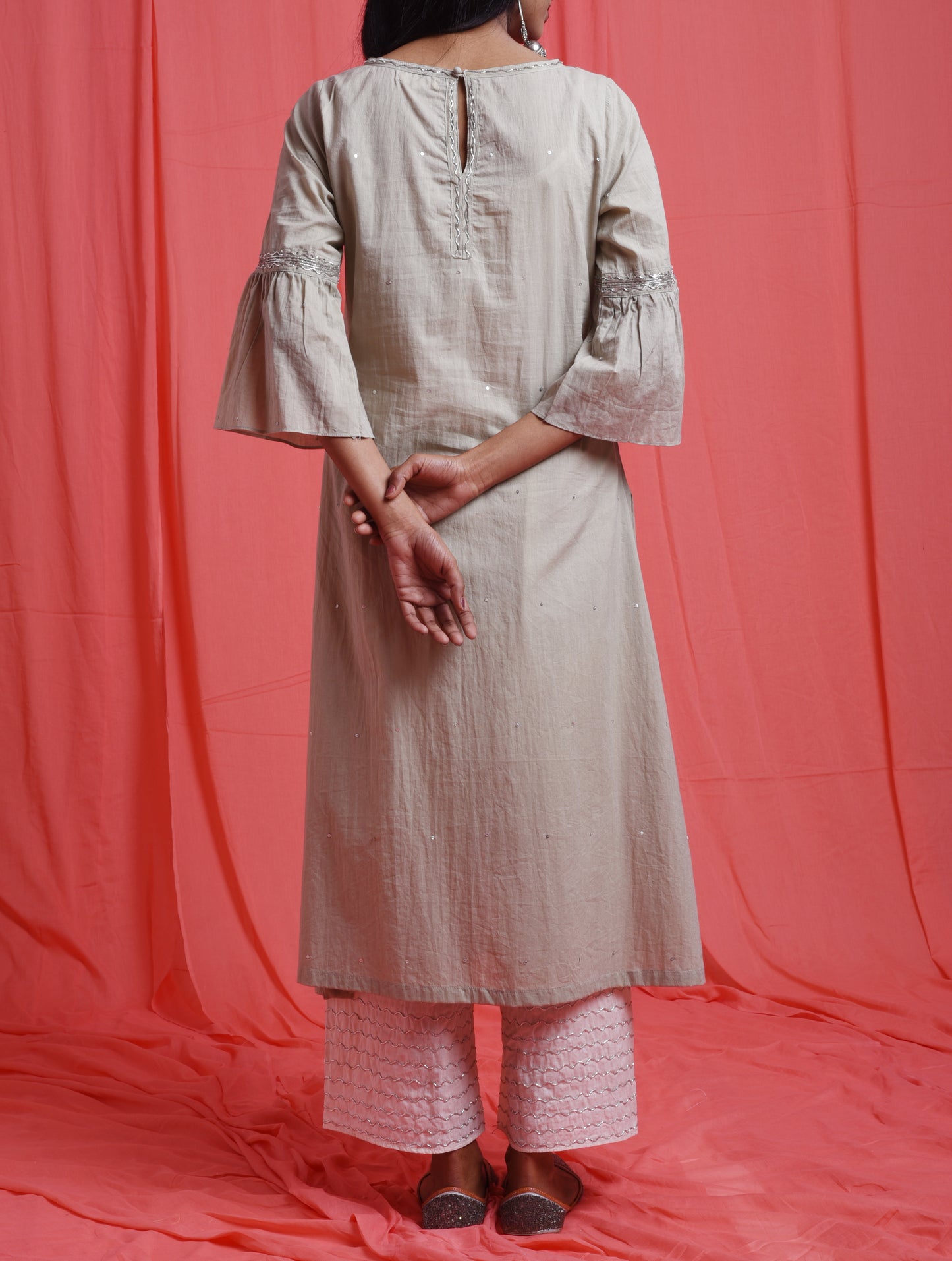 Chamki  Boat Neck Kurta Set