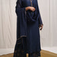 Chanderi cotton silk Blue color hand embroidered zardozi collar Neck long kurta pajama dupatta set