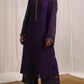 Naqsh Purple Straight Kurta set of 3