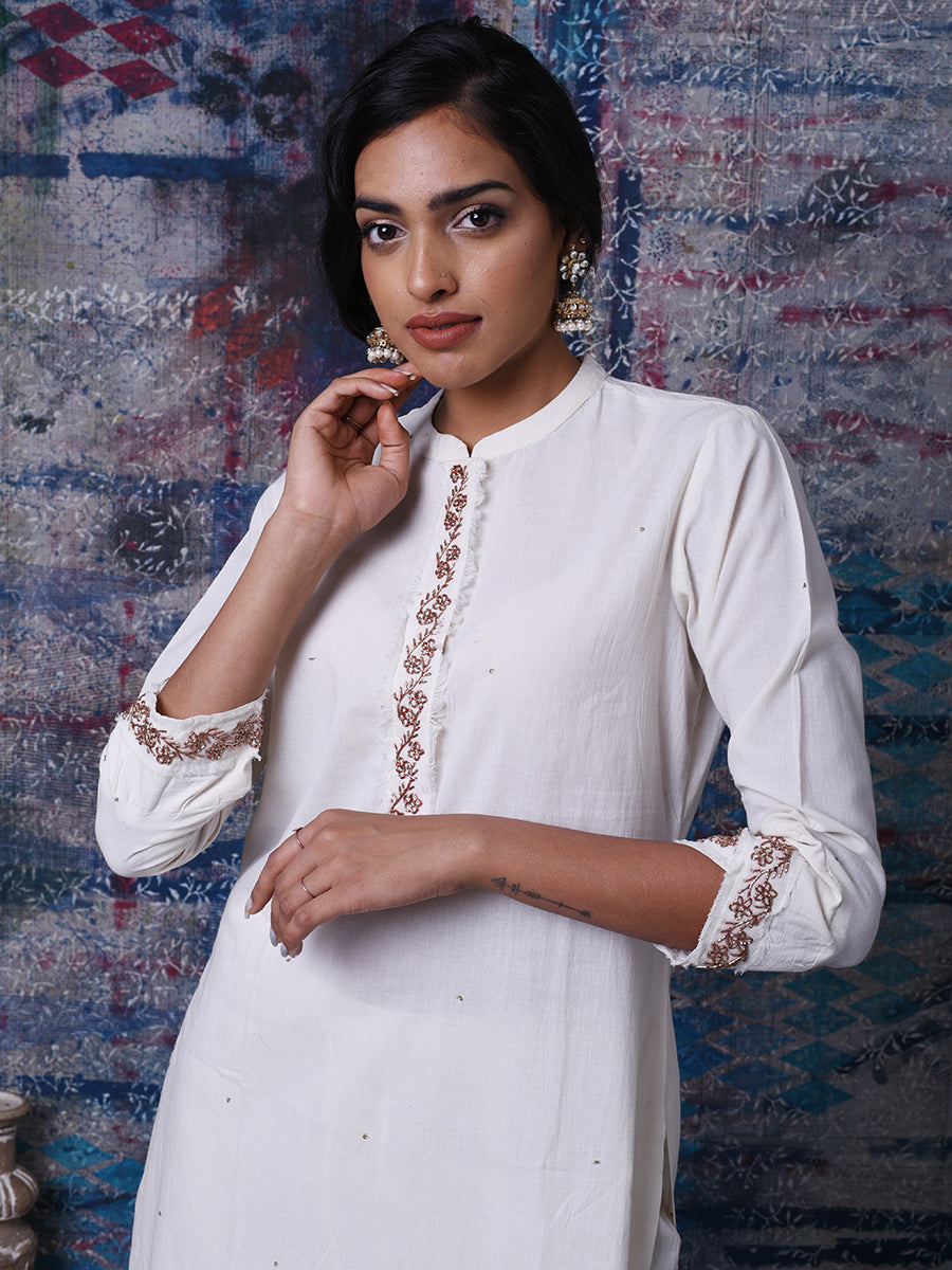 Ahjaza Straight Kurta, Pajama Set