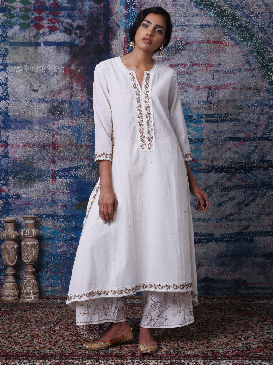 Ahjaza A Line Kurta, Pajama Set