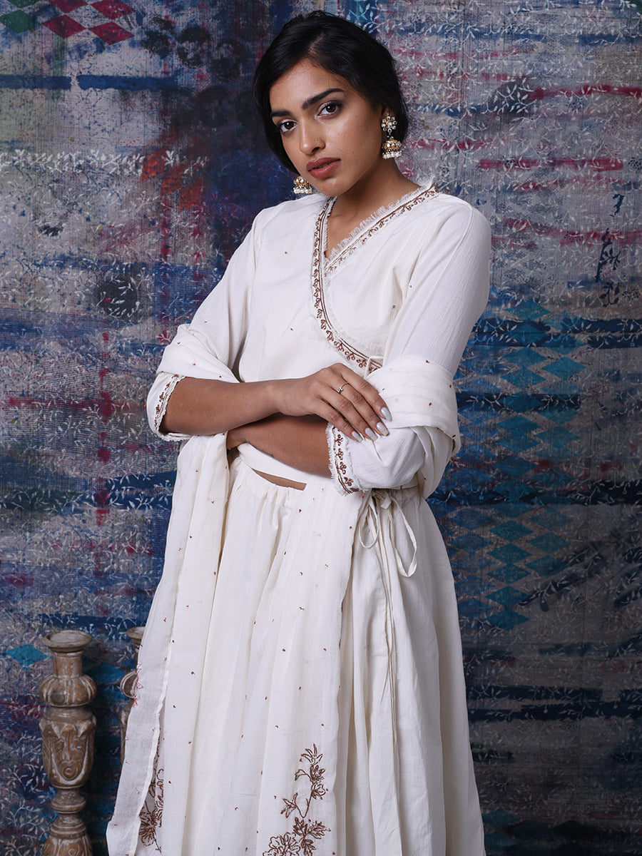 Ahjaza Angarkha Blouse, Skirt & Dupatta Set