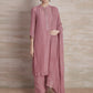 Naqsh Onion Pink Collar Kurta set of 3