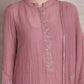 Naqsh Onion Pink Collar Kurta set of 3