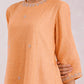Naqsh Pastel Orange Zero Neck  Kurta Set of 3
