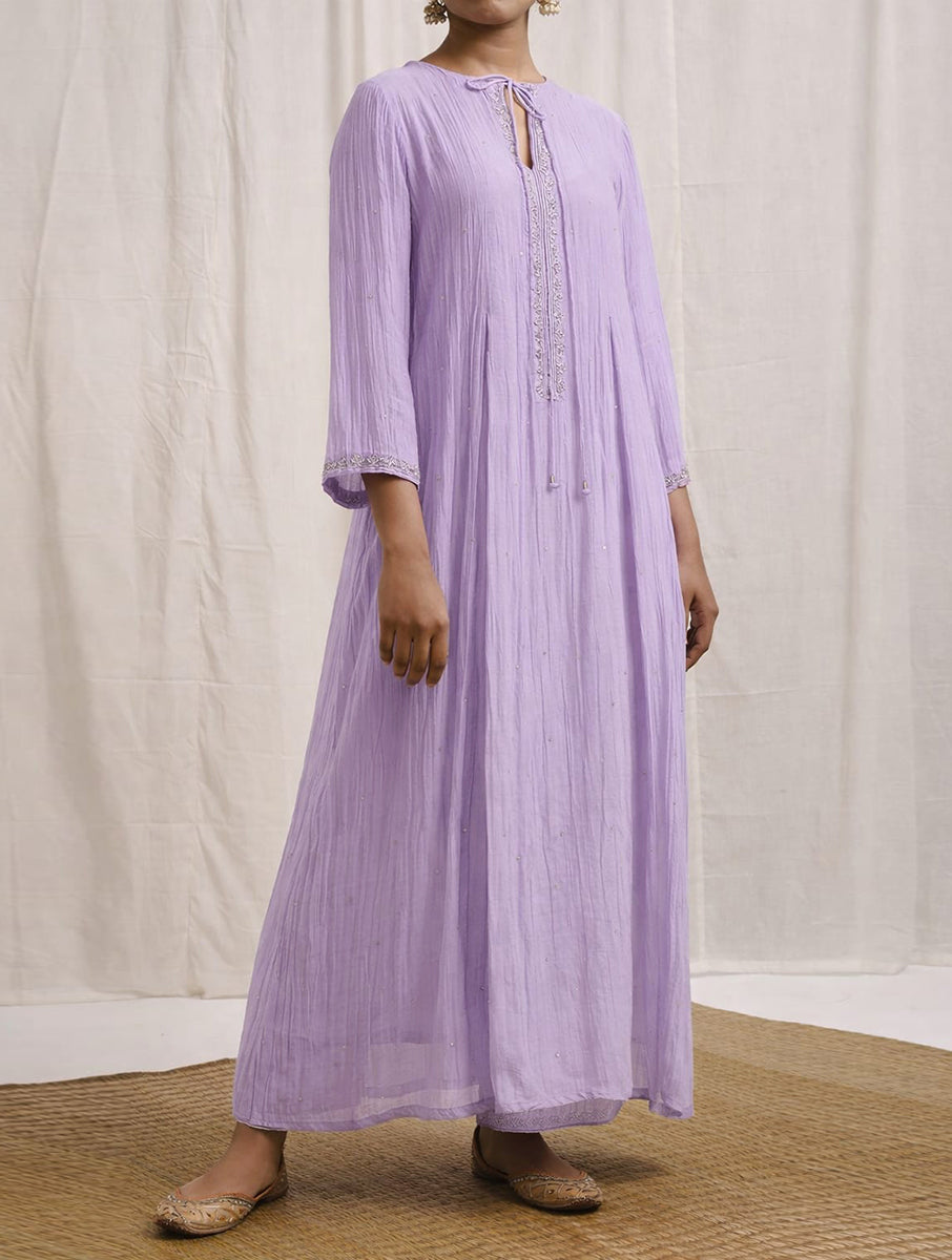 Naqsh Purple Kurta  set of 3