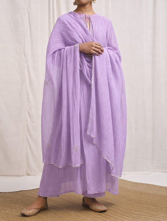 Naqsh Purple Kurta  set of 3