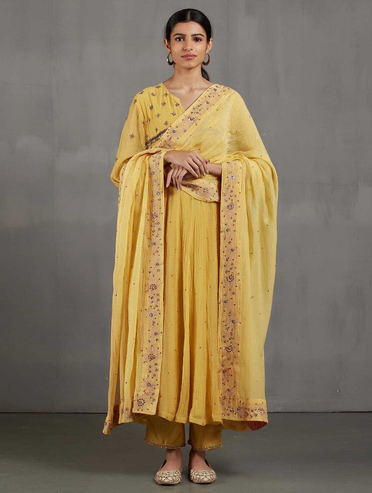Noori - Yellow Anarkali set