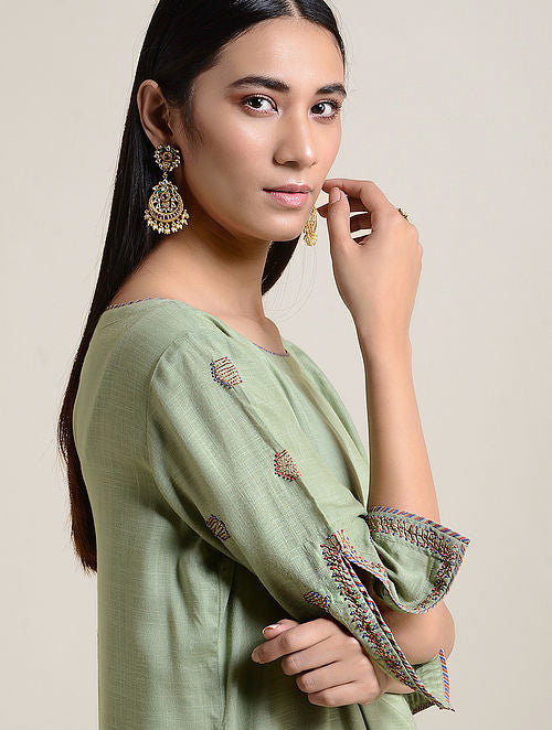 Verdant Musings  Boat neck Kurta