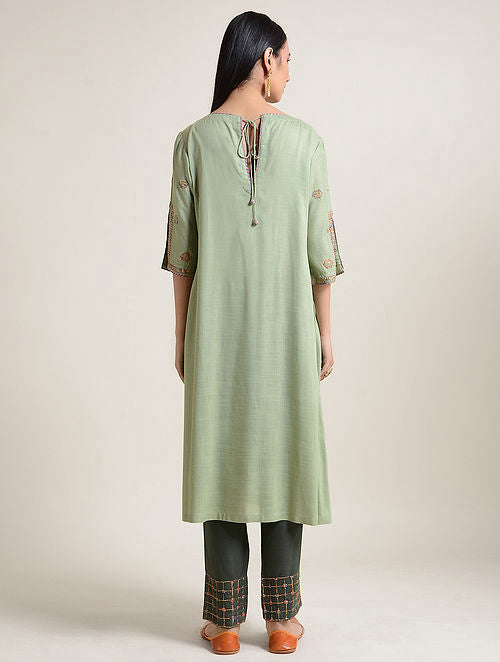 Verdant Musings  Boat neck Kurta