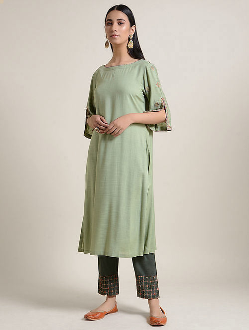 Verdant Musings  Boat neck Kurta