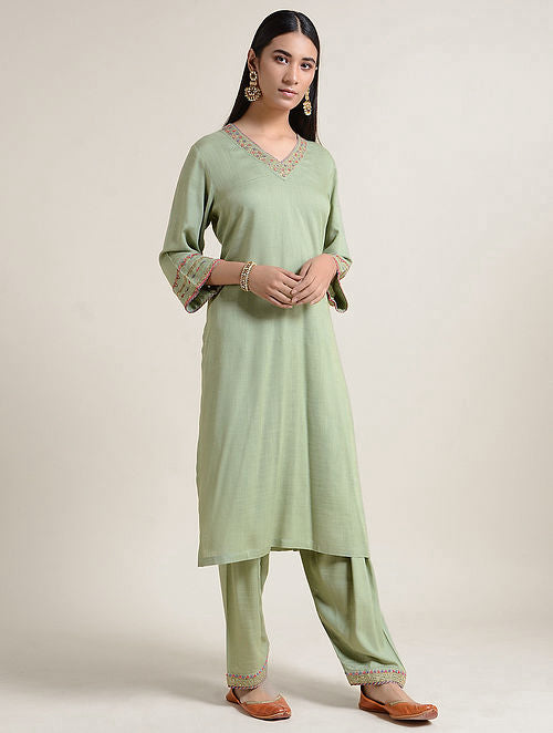 Verdant Musings  V neck Kurta