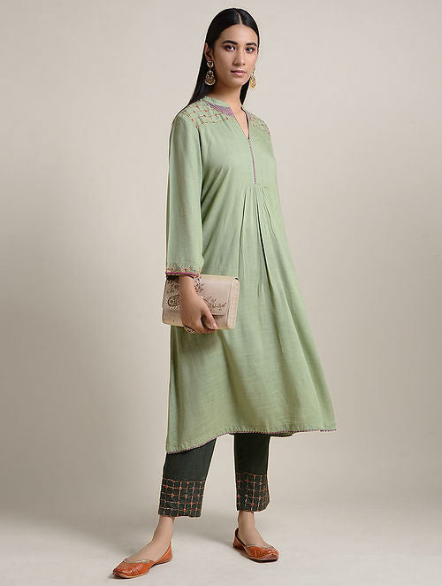 Verdant Musings Collar Kurta