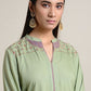 Verdant Musings Collar Kurta