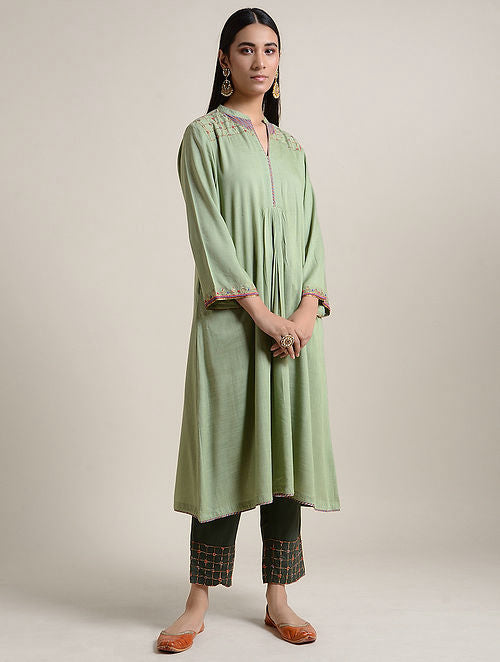 Verdant Musings Collar Kurta